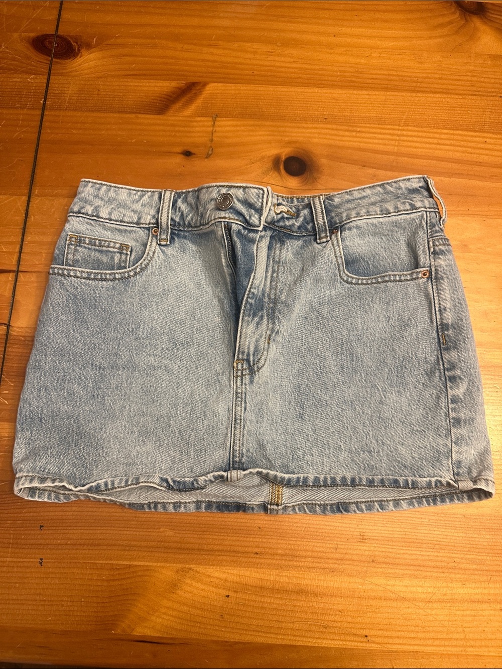 Pacific Sunwear Light Wash Denim Mini Skirt